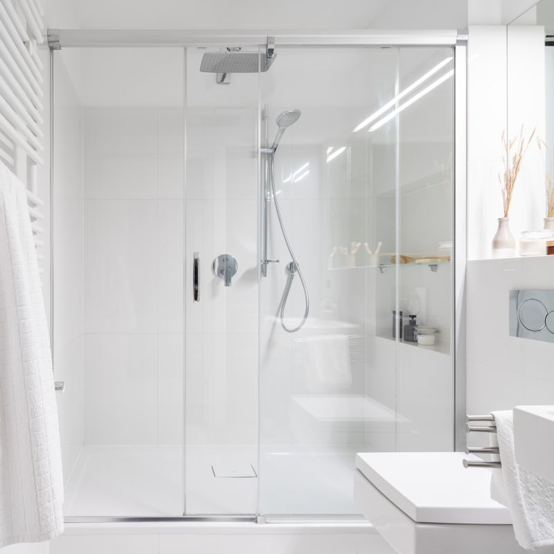 Elegant Shower with Clear Glass